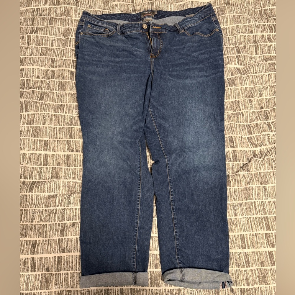 Torrid Dark Blue Straight Leg Jeans